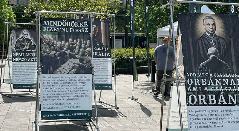 Budapest: prima del Pride, la mostra anticlericale