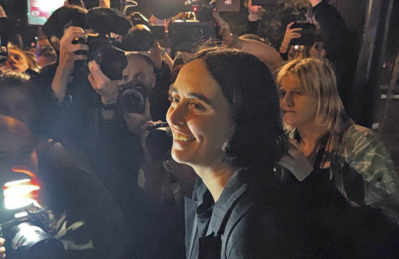 Lida Moniava in tribunale